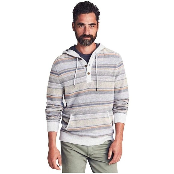 Faherty Other - FAHERTY Pullover Campfire Hoodie Striped  Multicolor Drawstring @n7